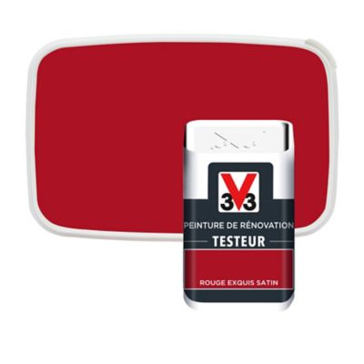 Testeur peinture de rénovation V33 rouge exquis satin 50ml