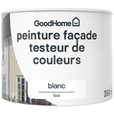 Testeur Peinture extérieure façade GoodHome blanc pur mat 350ml