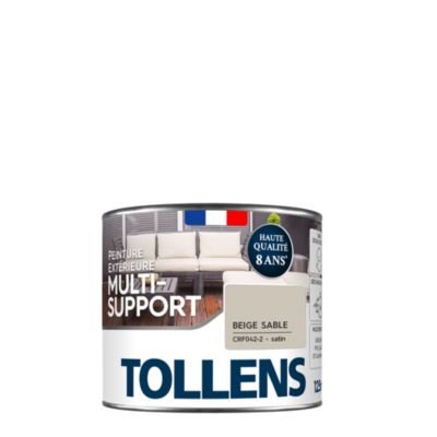Testeur peinture extérieure multi-supports beige sable satin Tollens 125 ml