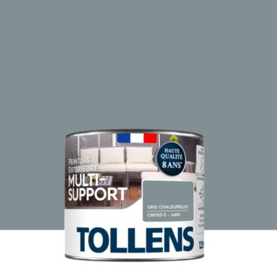 Testeur peinture extérieure multi-supports gris chaleureux satin Tollens 125 ml