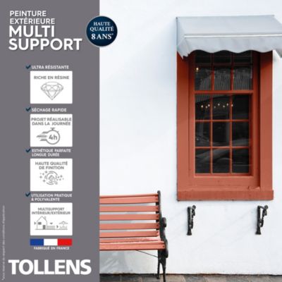 Testeur peinture extérieure multi-supports rouge terracotta satin Tollens 125 ml