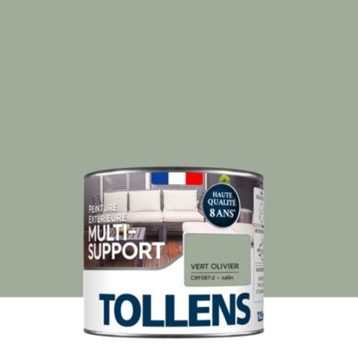 Testeur peinture extérieure multi-supports vert olivier satin Tollens 125 ml