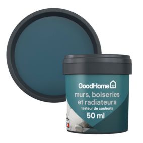 Testeur peinture intérieure couleur GoodHome satin antibes bleu 50ml