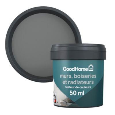 Testeur peinture intérieure couleur GoodHome satin hamilton gris 50ml