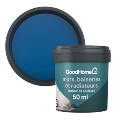 Peinture intérieure couleur murs, boiseries et radiateurs GoodHome satin valbonne bleu 750ml main image 1