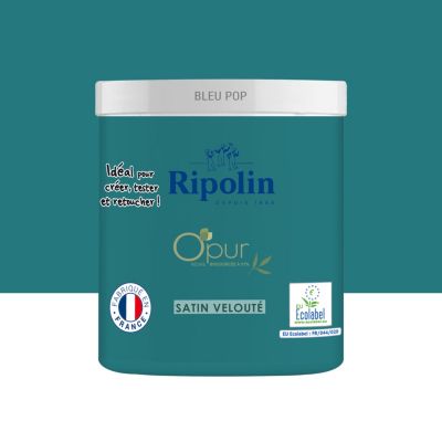 Testeur peinture intérieure Ripolin O'Pur bleu pop satin 75ml