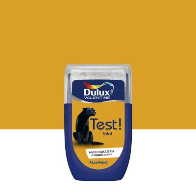 Testeur peinture jaune miel Dulux Valentine Crème de couleur 30 ml
