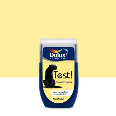 Testeur peinture jaune pamplemousse Dulux Valentine Crème de couleur 30 ml
