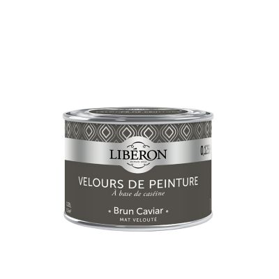 Testeur peinture marron brun caviar Libéron Velours de peinture 125 ml