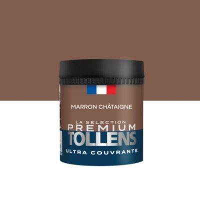 Testeur peinture marron châtaigne velours Tollens Premium 50 ml
