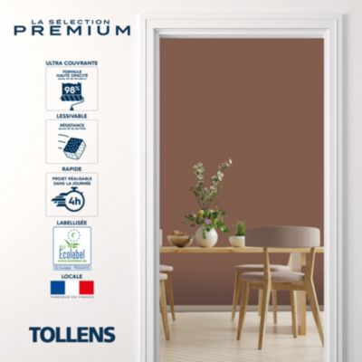 Testeur peinture marron châtaigne velours Tollens Premium 50 ml