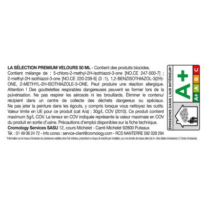 Testeur peinture marron châtaigne velours Tollens Premium 50 ml