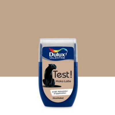 Testeur peinture marron moka latte Dulux Valentine Crème de couleur 30 ml