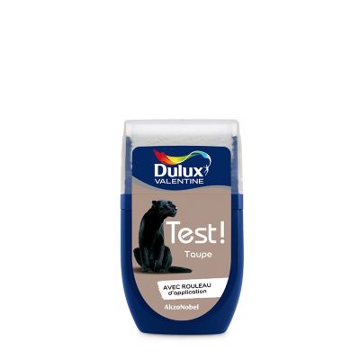 Testeur peinture marron taupe Dulux Valentine Crème de couleur 30 ml