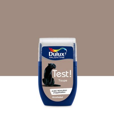 Testeur peinture marron taupe Dulux Valentine Crème de couleur 30 ml