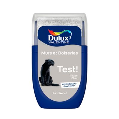 Testeur peinture murs et boiseries Dulux Valentine taupe clair satin 30ml