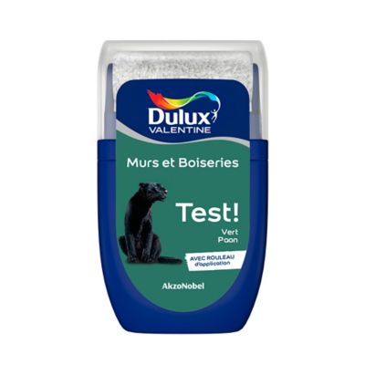 Testeur peinture murs et boiseries Dulux Valentine vert paon satin 30ml