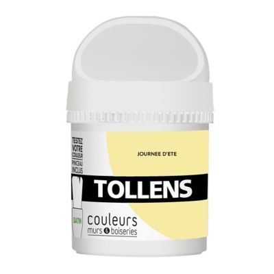 Testeur peinture murs et boiseries Tollens journée d'été satin 50ml