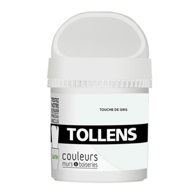 Testeur peinture murs et boiseries Tollens touche de gris satin 50ml