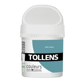 Testeur peinture murs et boiseries Tollens vert aqua satin 50ml