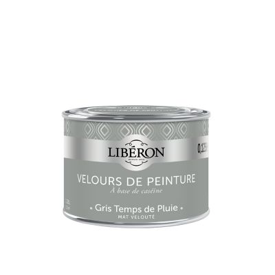 Testeur peinture murs, plafonds et boiseries Velours de peinture gris temps de pluie Libéron 125 ml