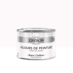 Testeur peinture murs, plafonds et boiseries Velours de Testeur peinture blanc chiffon Libéron 125 ml