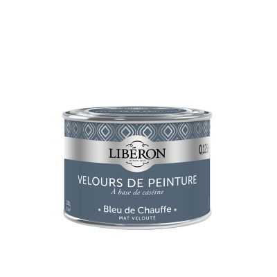 Testeur peinture murs, plafonds et boiseries Velours de Testeur peinture bleu de chauffe Libéron 125 ml