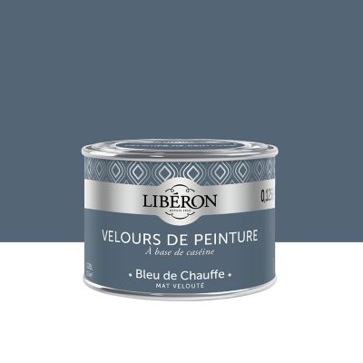 Testeur peinture murs, plafonds et boiseries Velours de Testeur peinture bleu de chauffe Libéron 125 ml