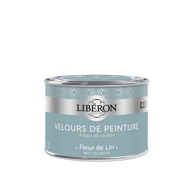 Testeur peinture murs, plafonds et boiseries Velours de Testeur peinture bleu fleur de lin Libéron 125 ml