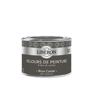 Testeur peinture murs, plafonds et boiseries Velours de Testeur peinture marron brun caviar Libéron 125 ml