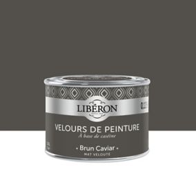 Testeur peinture murs, plafonds et boiseries Velours de Testeur peinture marron brun caviar Libéron 125 ml