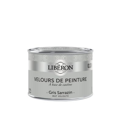 Testeur peinture murs, plafonds et boiseries Velours peinture gris sarrazin Libéron 125 ml