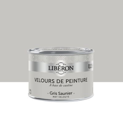 Testeur peinture murs, plafonds et boiseries Velours peinture gris saunier Libéron 125 ml