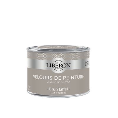 Testeur peinture murs, plafonds et boiseries Velours peinture marron brun eiffel Libéron 125 ml