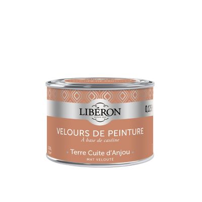 Testeur peinture murs, plafonds et boiseries Velours peinture orange terre cuite d'anjou Libéron 125 ml