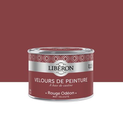 Testeur peinture murs, plafonds et boiseries Velours peinture rouge rouge odéon Libéron 125 ml