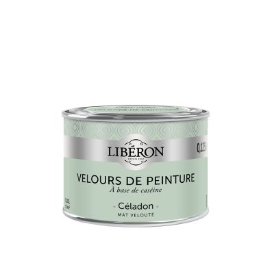 Testeur peinture murs, plafonds et boiseries Velours peinture vert celadon Libéron 125 ml