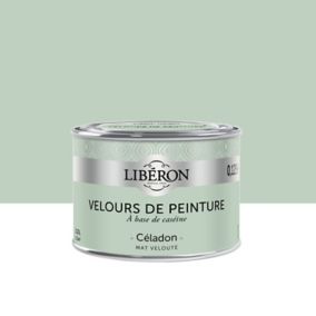 Testeur peinture murs, plafonds et boiseries Velours peinture vert celadon Libéron 125 ml