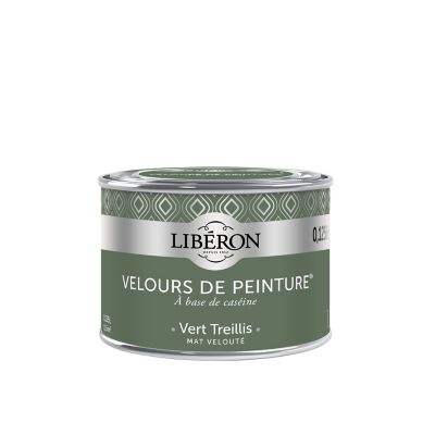 Testeur peinture murs, plafonds et boiseries Velours peinture vert treillis Libéron 125 ml