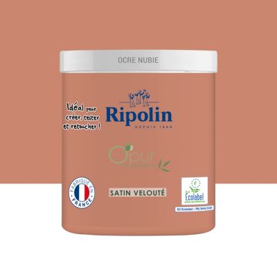 Testeur peinture ocre nubie satin velouté Ripolin O'Pur 75 ml