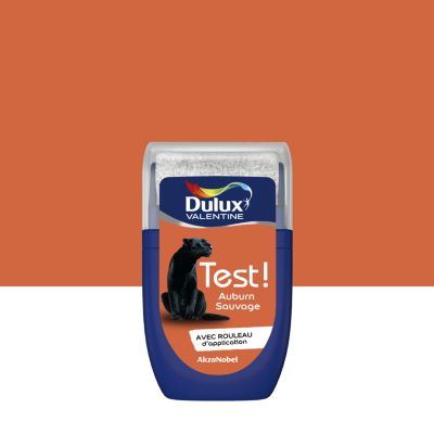 Testeur peinture orange auburn sauvage satin Dulux Valentine Crème de couleur 30 ml