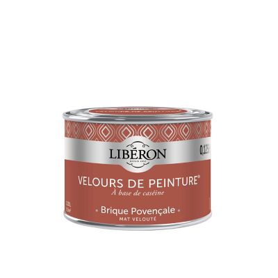 Testeur peinture orange brique provencale Libéron Velours de peinture 125 ml