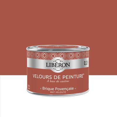 Testeur peinture orange brique provencale Libéron Velours de peinture 125 ml