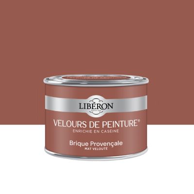 Testeur peinture orange brique provencale Libéron Velours de peinture 125 ml