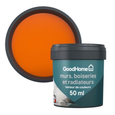Testeur peinture orange valencia satin GoodHome Premium 50 ml