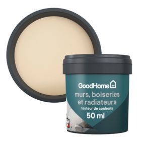 Testeur peinture résistante murs, boiseries et métal GoodHome beige San Jose mat 50ml