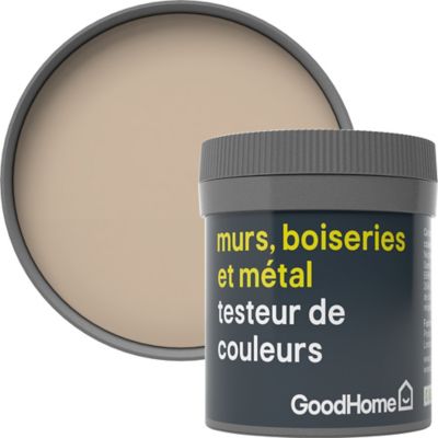 Testeur peinture résistante murs, boiseries et métal GoodHome beige São Paulo mat 50ml