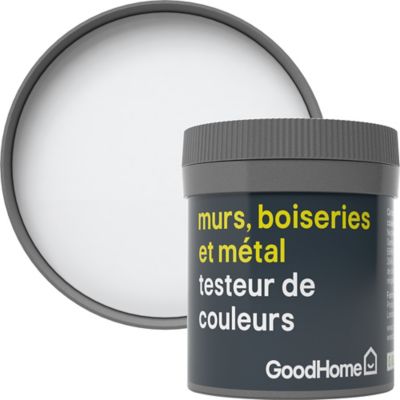 Testeur peinture résistante murs, boiseries et métal GoodHome blanc North Pole mat 50ml