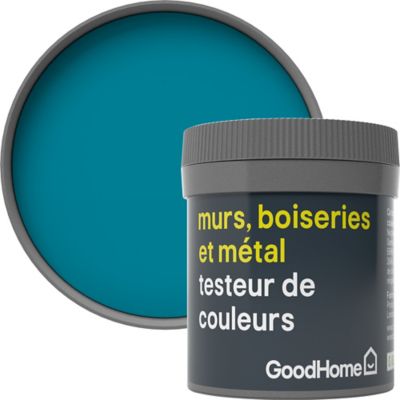 Testeur peinture résistante murs, boiseries et métal GoodHome bleu Marseille mat 50ml