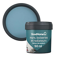 Testeur peinture résistante murs, boiseries et métal GoodHome bleu Monaco mat 50ml